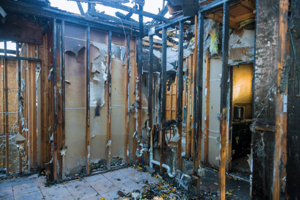 Professional Fire Damage Repair technician working in Baldwin, WI